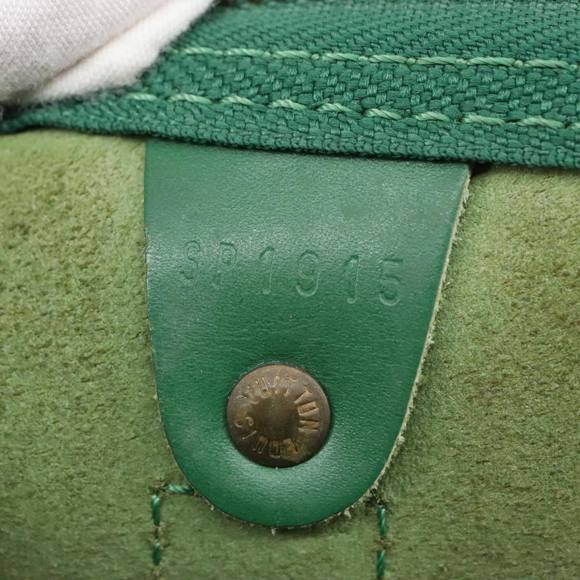 LOUIS VUITTON Epi Keepall 45 Boston Bag Green M42974 LV Auth 96866 - Picture 12 of 16